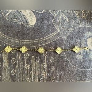 💎💍VCA style vintage alhambra 5 motifs bracelet, guilloche💍💎